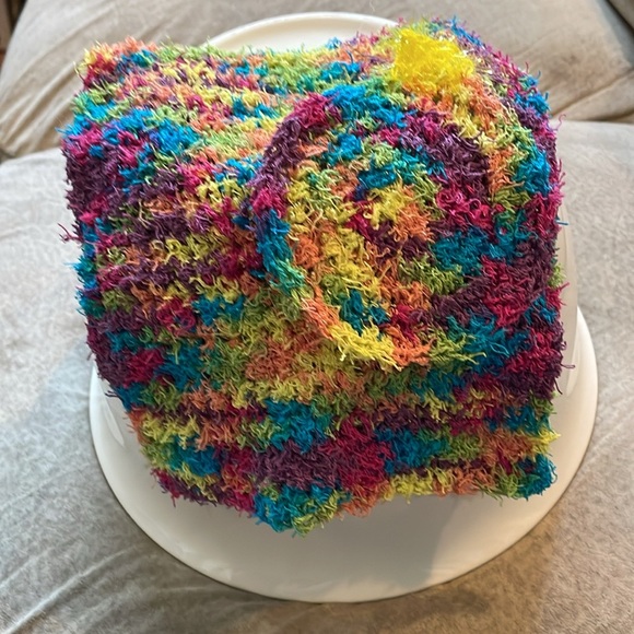 Handmade Scrubby Wash Cloth Bathroom Holiday Set Ornament Blue Green Kitchen - Picture 8 of 12